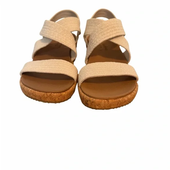 Skechers Women’s Arch Fit Beverlee Love Stays Wedge Sandals 8 Boho Wedge Sandals - Picture 1 of 11